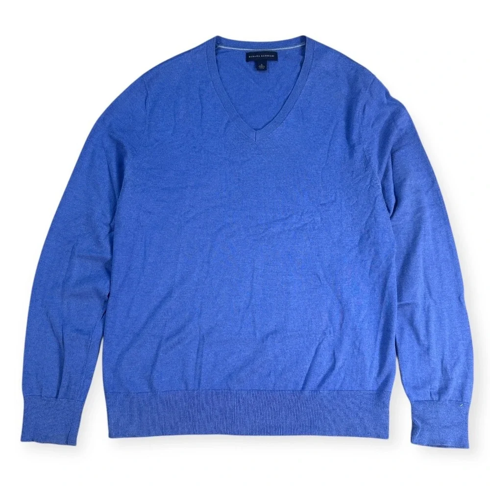 Banana Republic Royal Blue V-Neck Men’s Sweater